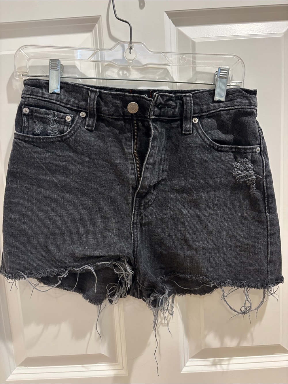Urban Outfitters Black Distressed Denim Shorts - Women's Casual Cutoff size 26